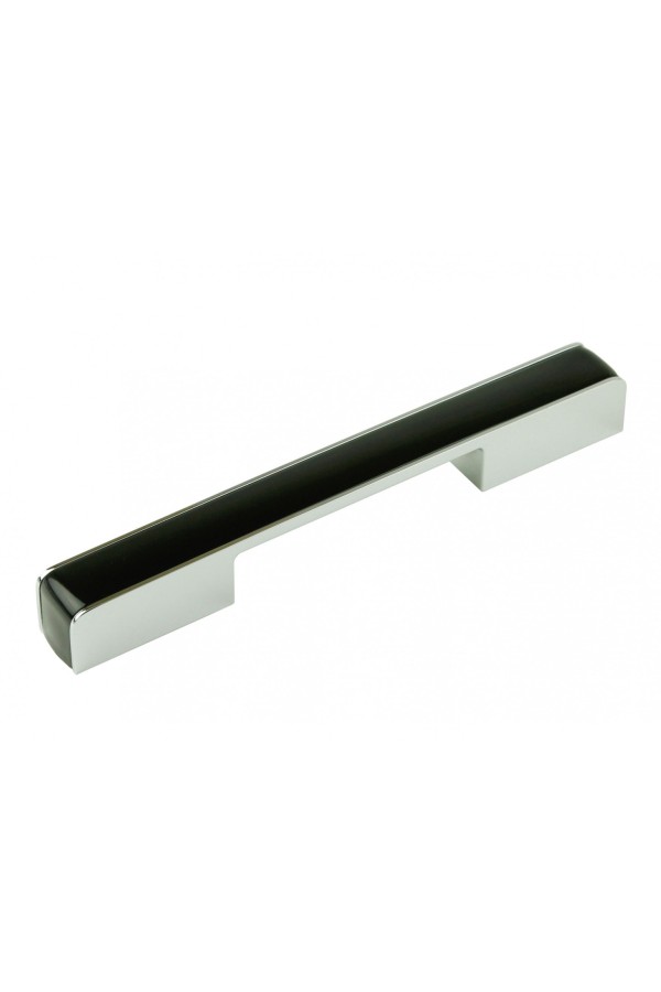 Ручка мебельная скоба 160мм хром/черный RS266CP/BL.4/160 Boyard