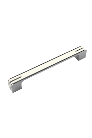 Ручка мебельная скоба 160мм хром/белый RS267CP/W.4/160 Boyard
