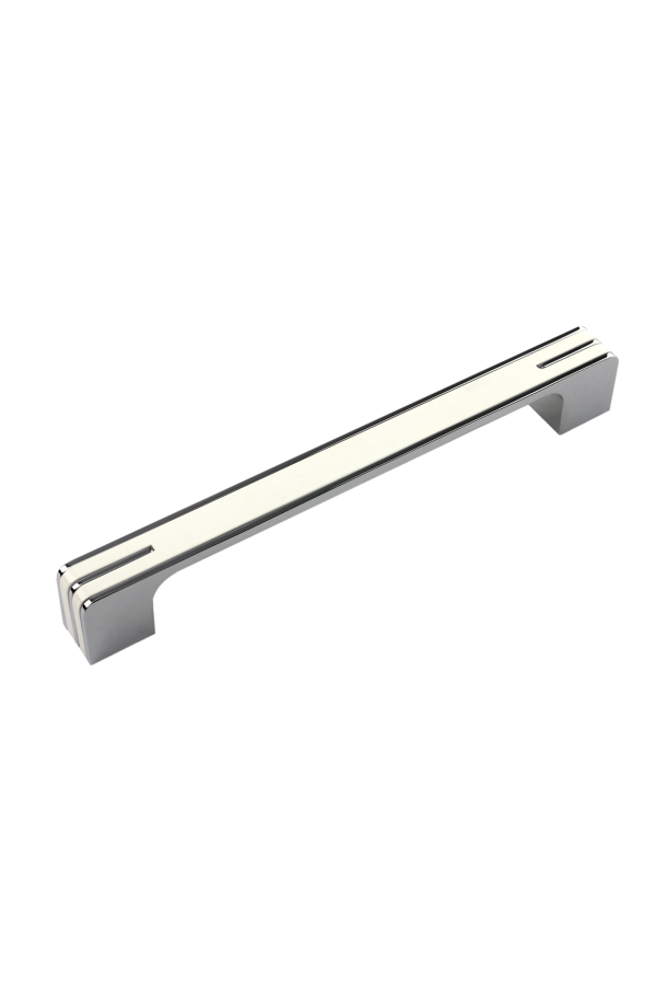 Ручка мебельная скоба 160мм хром/белый RS267CP/W.4/160 Boyard