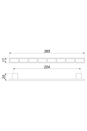 Ручка мебельная скоба 224мм хром/микс RS282CP/MC8.4/224 Boyard