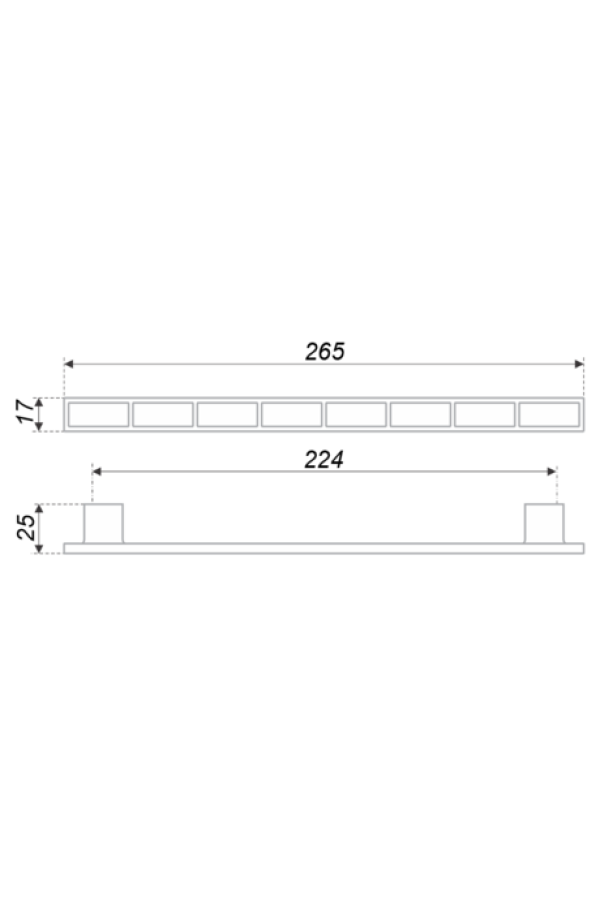 Ручка мебельная скоба 224мм хром/микс RS282CP/MC8.4/224 Boyard