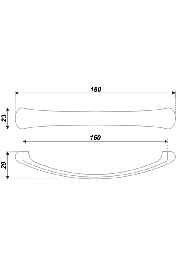 Ручка мебельная скоба 160мм хром RS187CP.4/160 Boyard