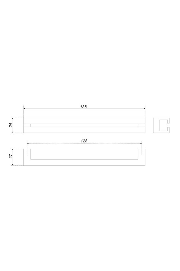 Ручка мебельная скоба 128мм белая RS273W.3/128 Boyard