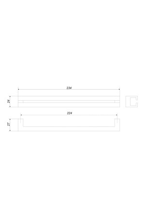 Ручка мебельная скоба 224мм белая RS273W.3/224 Boyard
