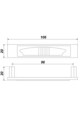 Ручка мебельная скоба 96мм старинный цинк RS404BAZ.4/96 Boyard