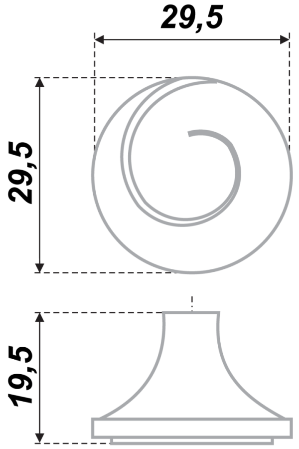 Ручка мебельная кнопка старинная латунь (бронза) RC406EAB.4 Boyard