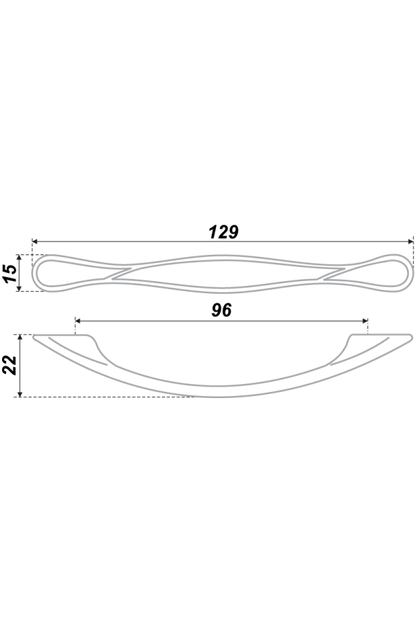 Ручка мебельная скоба 96мм старинная латунь (бронза) RS410EAB.3/96 Boyard