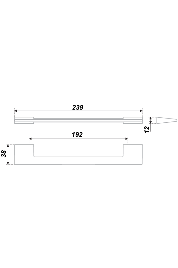 Ручка мебельная скоба 192мм хром RS185CP.4/192 Boyard