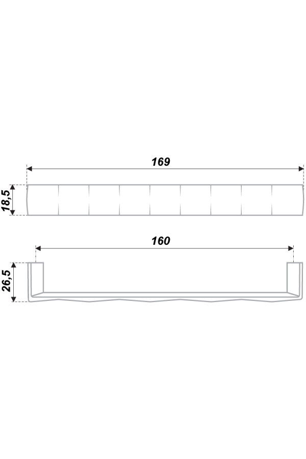 Ручка мебельная скоба 160мм хром RS275CP.4/160 Boyard