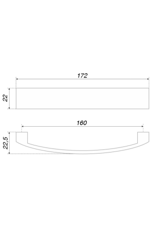 Ручка мебельная скоба 160мм атласный сатиновый никель RS191BSN.4/160 Boyard