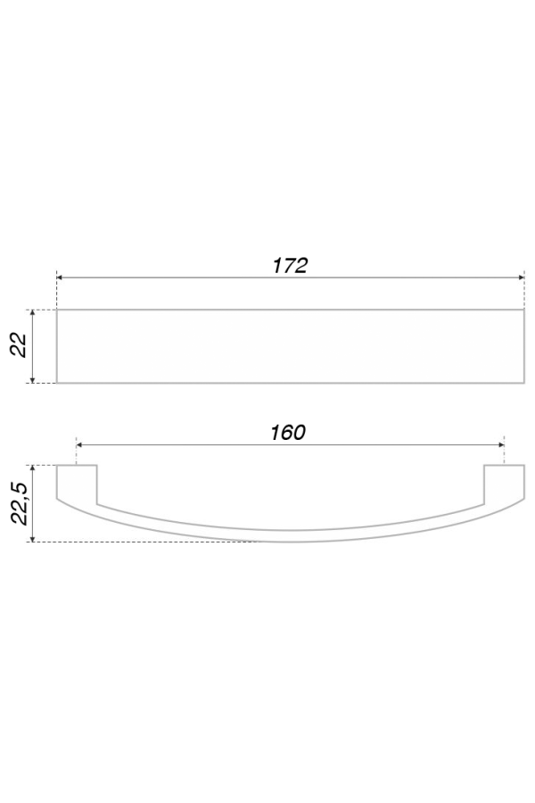 Ручка мебельная скоба 160мм атласный сатиновый никель RS191BSN.4/160 Boyard