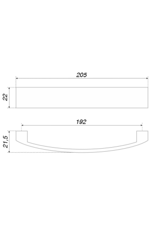 Ручка мебельная скоба 192мм атласный сатиновый никель RS191BSN.4/192 Boyard