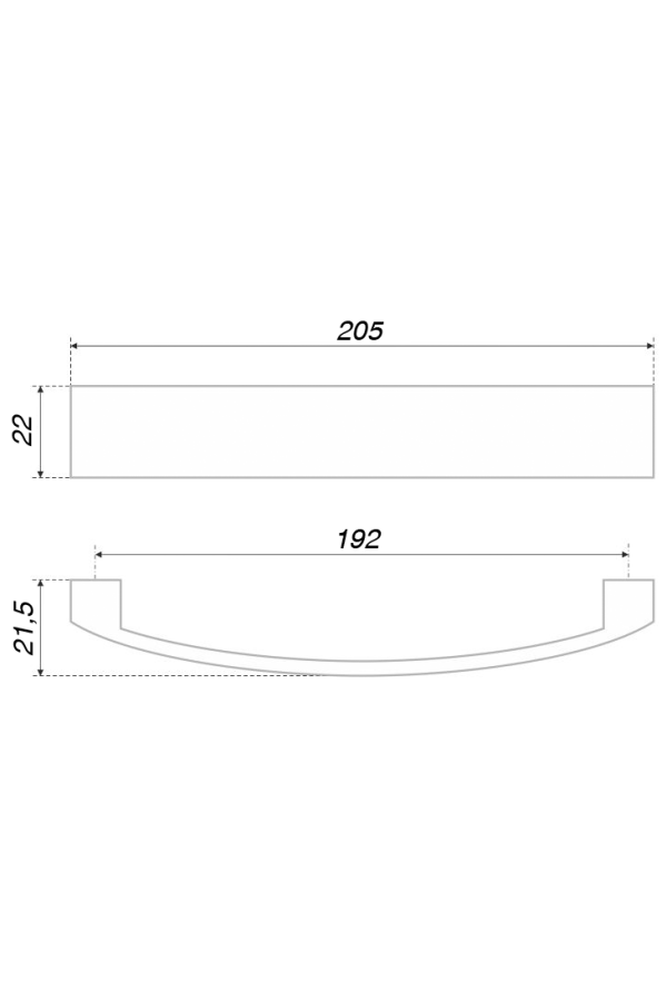 Ручка мебельная скоба 192мм атласный сатиновый никель RS191BSN.4/192 Boyard