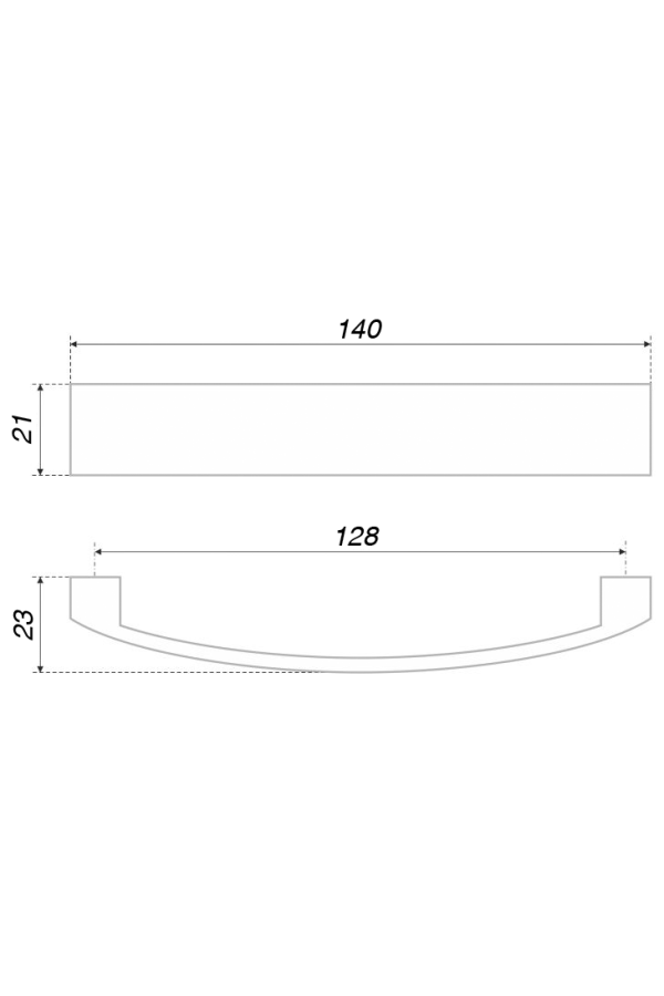 Ручка мебельная скоба 128мм атласный сатиновый никель RS191BSN.4/128 Boyard