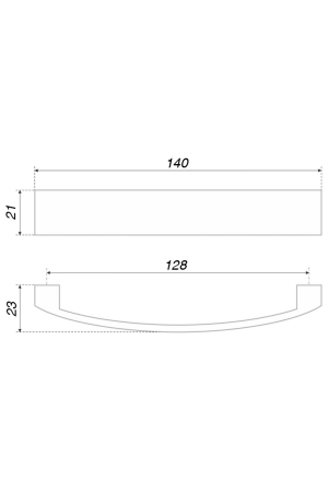 Ручка мебельная скоба 128мм хром RS191CP.4/128 Boyard