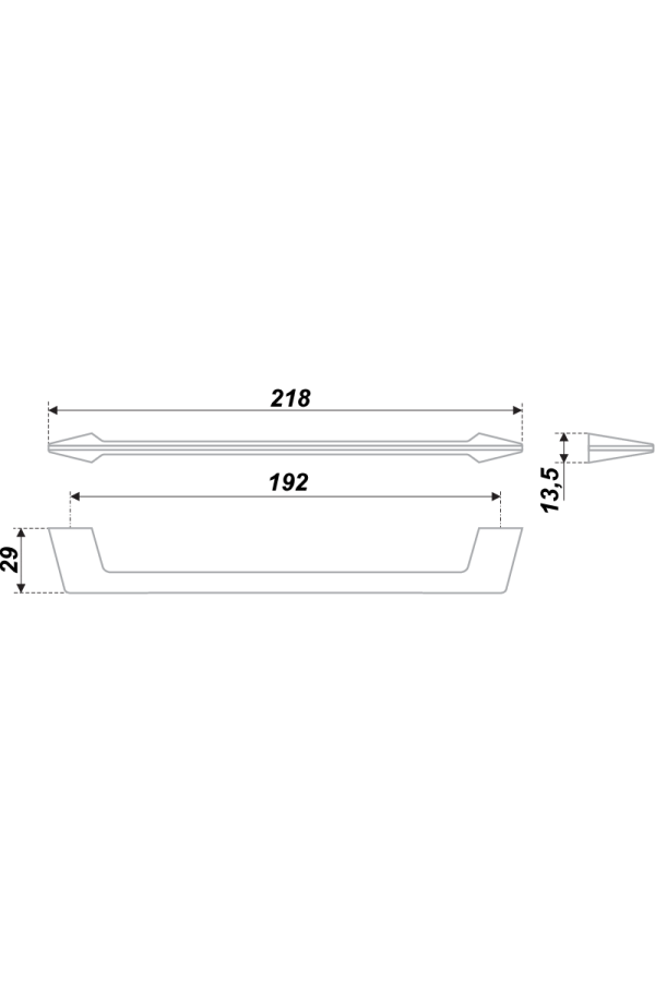 Ручка мебельная скоба 192мм хром RS180CP.4/192 Boyard