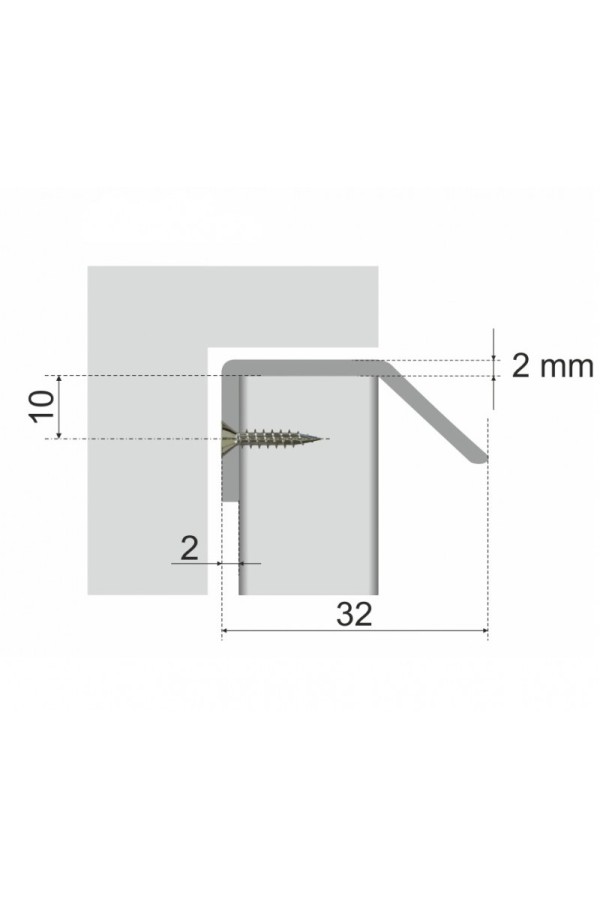 Ручка мебельная торцевая 32мм хром RT007CP.1/32 Boyard