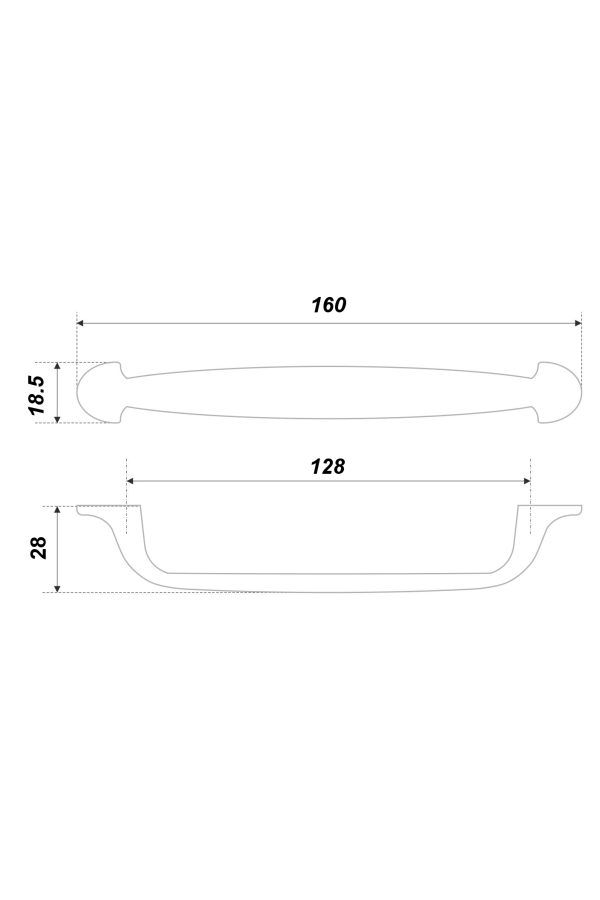 Ручка мебельная скоба 128мм черный матовый RS284BL.4/128 Boyard