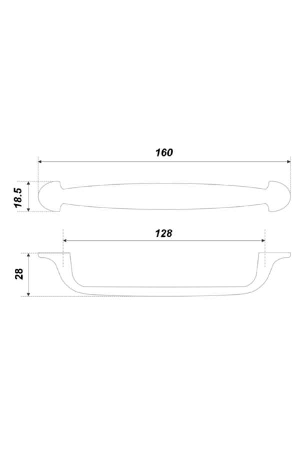 Ручка мебельная скоба 128мм хром RS284CP.4/128 Boyard