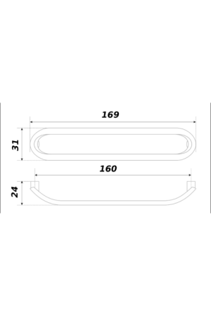 Ручка мебельная скоба 160мм хром RS283CP.3/160 Boyard