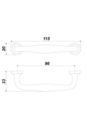 Ручка мебельная скоба 96мм хром RS433CP.4/96 Boyard