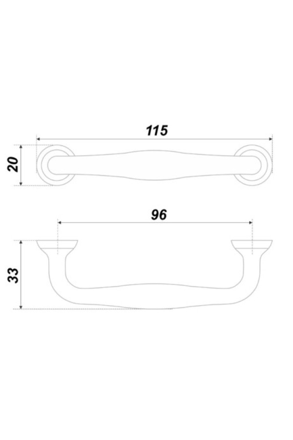 Ручка мебельная скоба 96мм хром RS433CP.4/96 Boyard