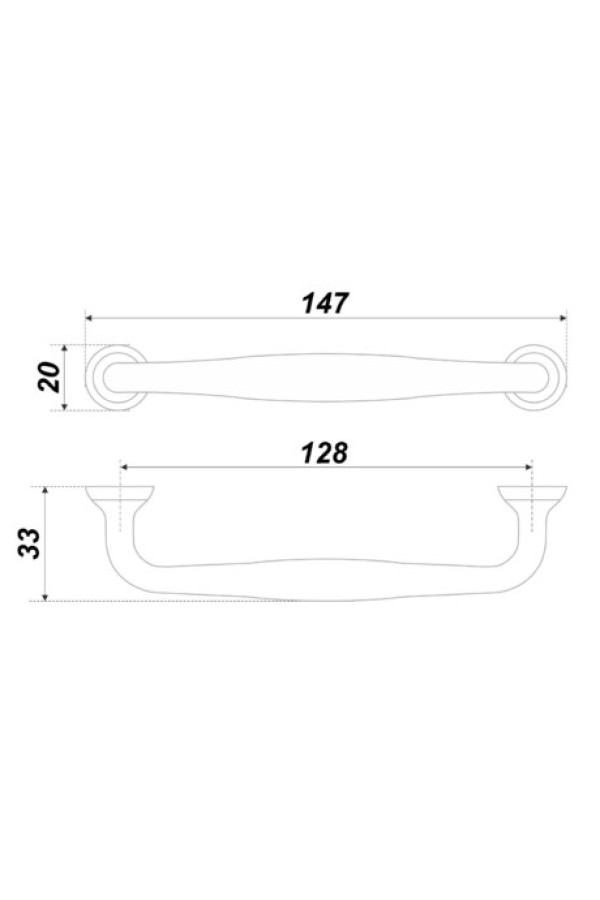 Ручка мебельная скоба 128мм хром RS433CP.4/128 Boyard