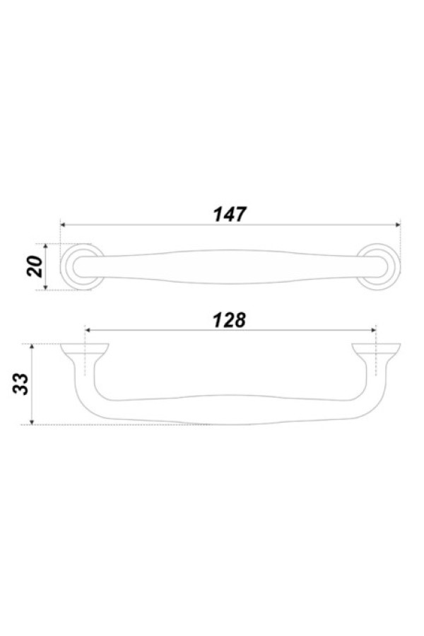 Ручка мебельная скоба 128мм черный матовый RS433BL.4/128 Boyard