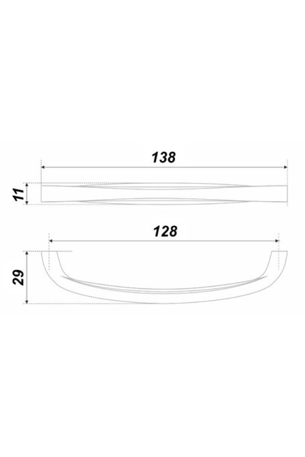 Ручка мебельная скоба 128мм хром RS443CP.4/128 Boyard