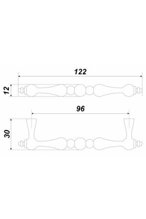 Ручка мебельная скоба 96мм хром RS440CP.4/96 Boyard