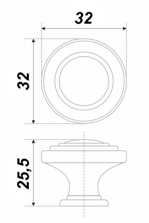 Ручка мебельная кнопка старинный цинк RC037BAZ.4 Boyard