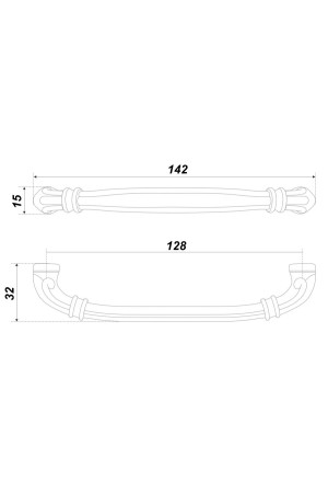 Ручка мебельная скоба 128мм старинный цинк RS439BAZ.4/128 Boyard