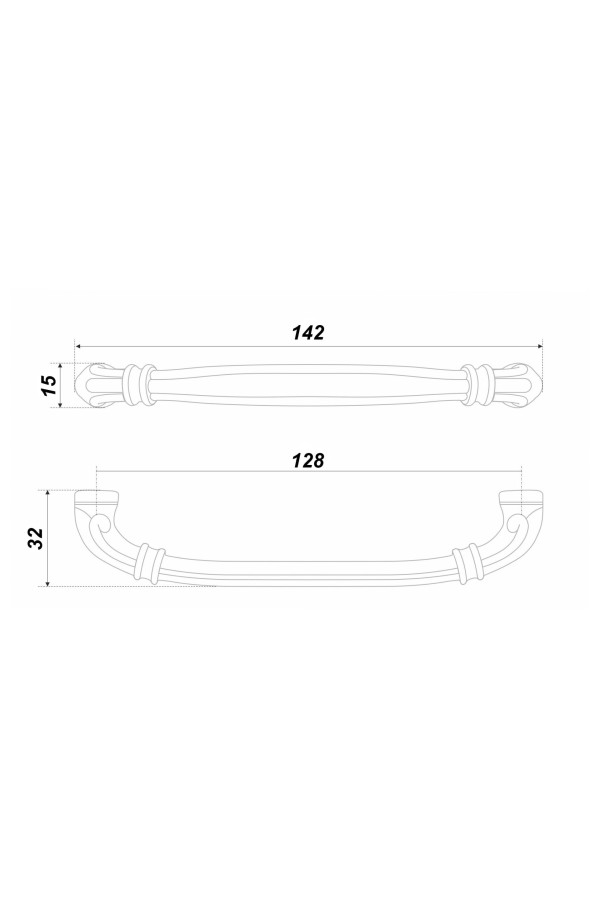 Ручка мебельная скоба 128мм хром RS439CP.4/128 Boyard