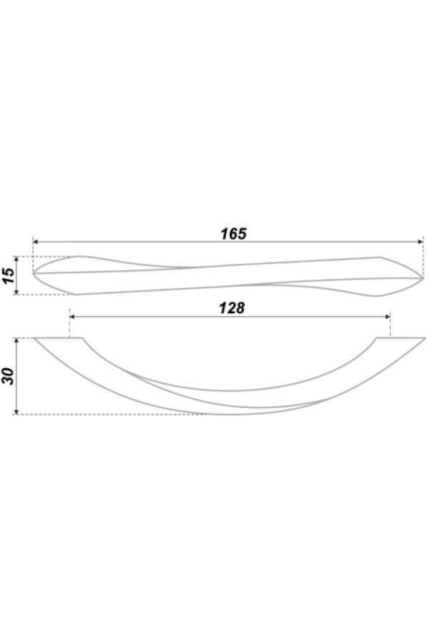 Ручка мебельная скоба 128мм хром RS037CP.4/128 Boyard