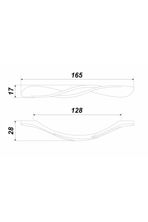 Ручка мебельная скоба 128мм старинный цинк RS451BAZ.3/128 Boyard