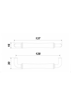 Ручка мебельная скоба 128мм старинный цинк RS446BAZ.4/128 Boyard