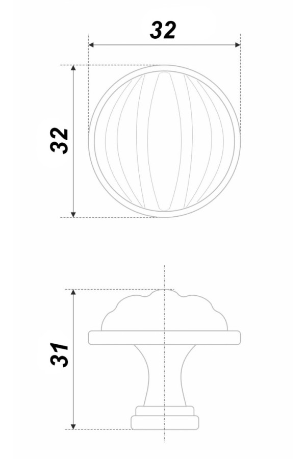 Ручка мебельная кнопка старинная латунь (бронза) с керамической вставкой RC121AB.4/W Boyard