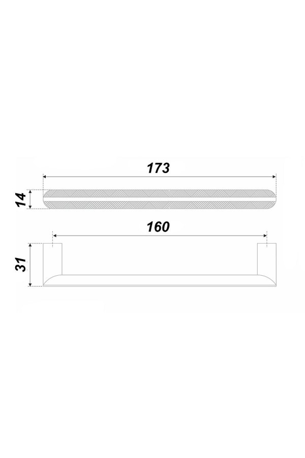 Ручка мебельная скоба 160мм старинная медь RS320BAC.5/160 Boyard