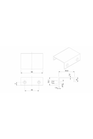 Ручка мебельная торцевая 32мм черный RT109BL.1/32 Boyard