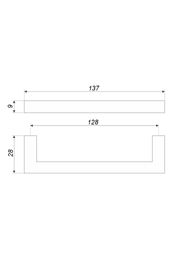 Ручка мебельная скоба 128мм золото матовое RS043MBSG.4/128 Boyard