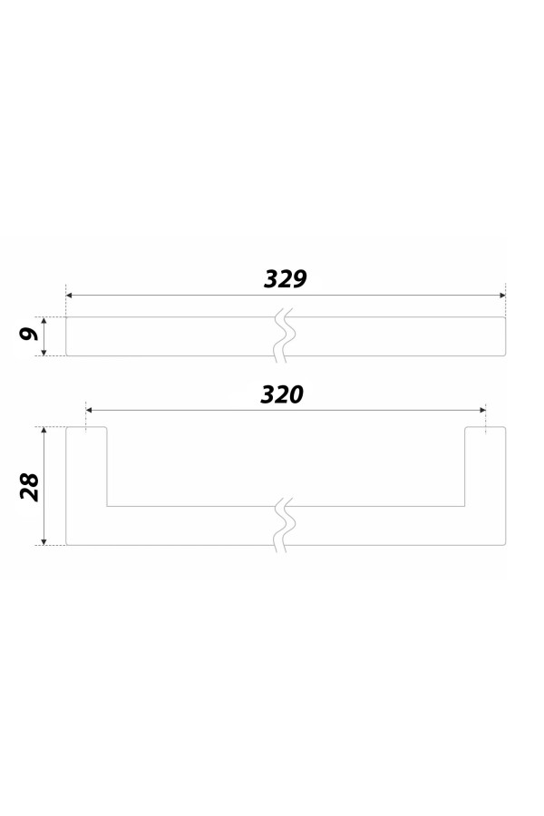 Ручка мебельная скоба 320мм золото матовое RS043MBSG.4/320 Boyard
