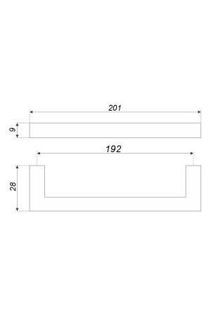 Ручка мебельная скоба 192мм золото матовое RS043MBSG.4/192 Boyard