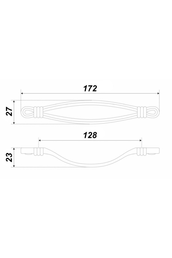 Ручка мебельная скоба 128мм старинный цинк RS454BAZ.3/128 Boyard