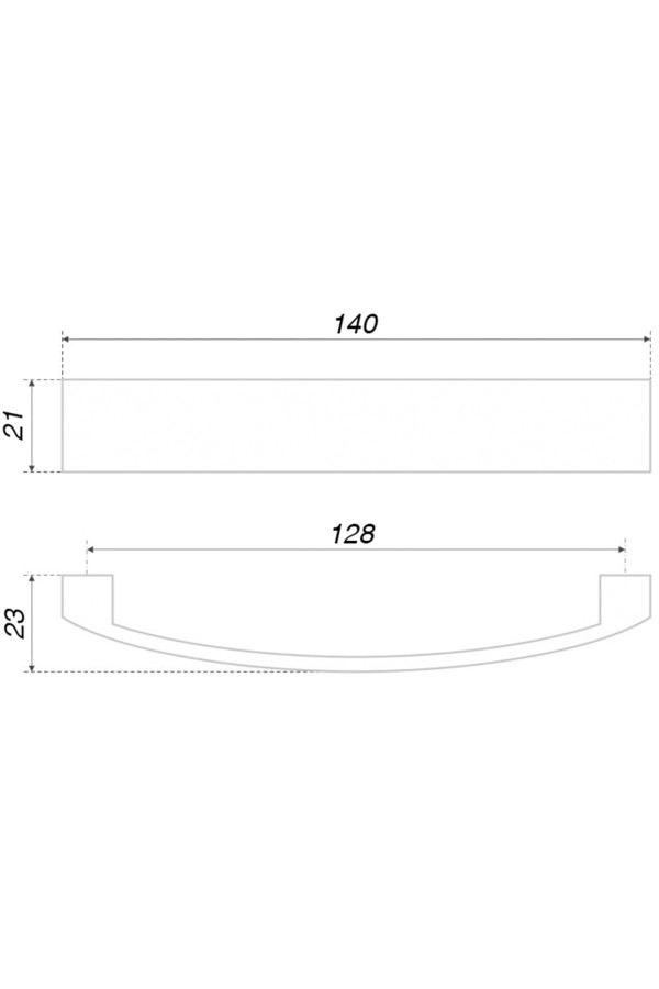Ручка мебельная скоба 128мм белая RS191W.4/128 Boyard