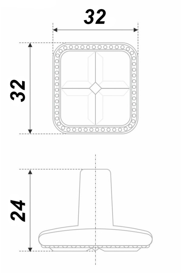 Ручка мебельная кнопка черненный старинный цинк/белый RC112BAZ.4/W Boyard