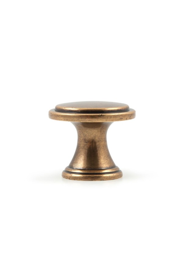 Ручка мебельная кнопка старинная латунь (бронза) RC302AB.4 Boyard