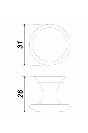 Ручка мебельная кнопка старинная латунь (бронза) RC302AB.4 Boyard