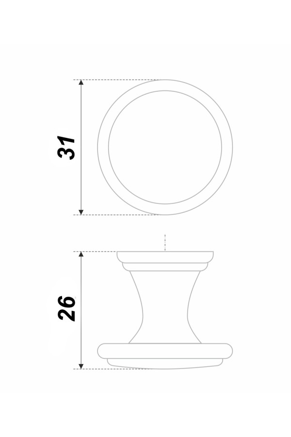 Ручка мебельная кнопка старинная латунь (бронза) RC302AB.4 Boyard
