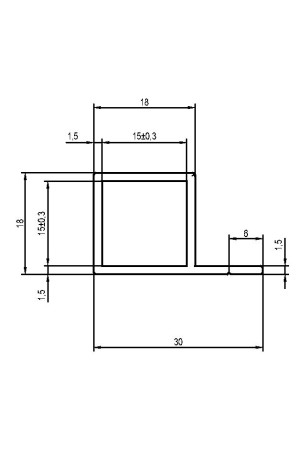 ЛОФТ профиль под ЛДСП 18*30*3000мм, черный муар