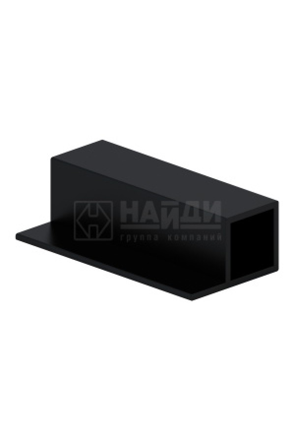 ЛОФТ профиль под ЛДСП 18*30*3000мм, черный муар